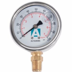 Manómetro de presión glicerina 0-100 PSI Altamira