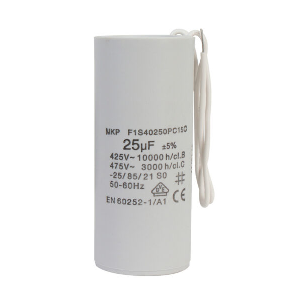 Capacitor 25ΜF, sin tornillos para bombas Prisma25, Prisma35N, Silen, Wiper, Draincor