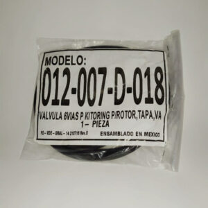Kit junta torica-oring 012-007-D-018 para válvula multiport.
